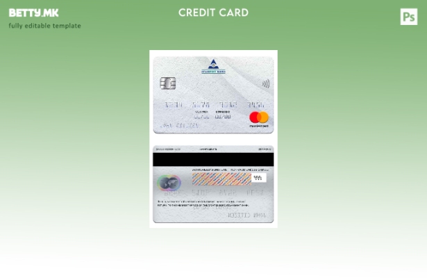 Модерен стил Шаблон за мастер картички на Црна Гора Atlasmont Bank